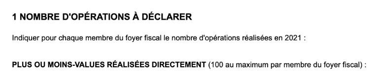 Saisie des données pour les cessions taxables sur le Formulaire 2086