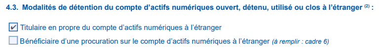 Étape de Sélection du Titulaire du Compte