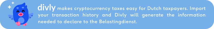 Divly makes crypto taxes easy for Dutch citizens. Import transactions from your wallets & exchanges and Divly will generate the information required to declare to the Belastingdienst