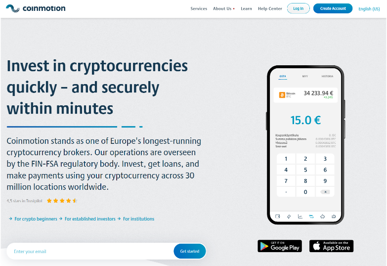 Coinmotion local crypto exchange in Finland
