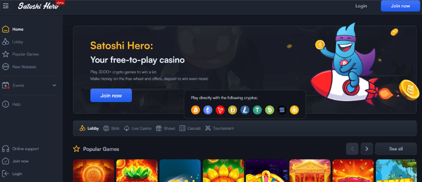 SatoshiHero lets you play for free and still earn bitcoin.