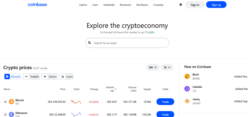 Coinbase provides very generously provides free cryptocurrency just through signing up.