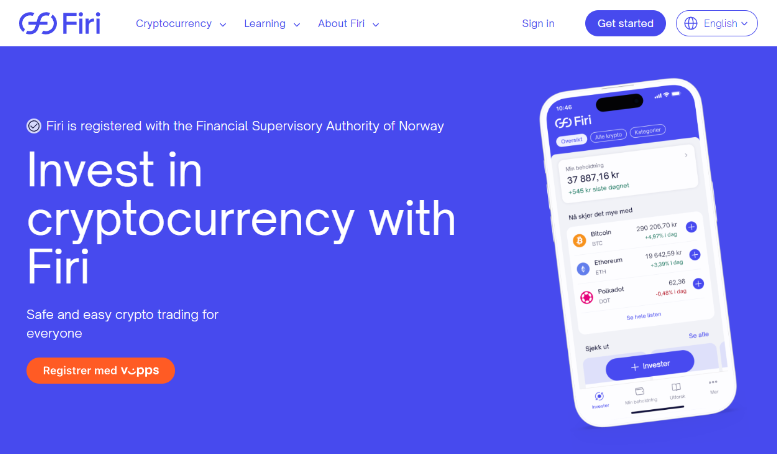 Firi local crypto exchange in Norway