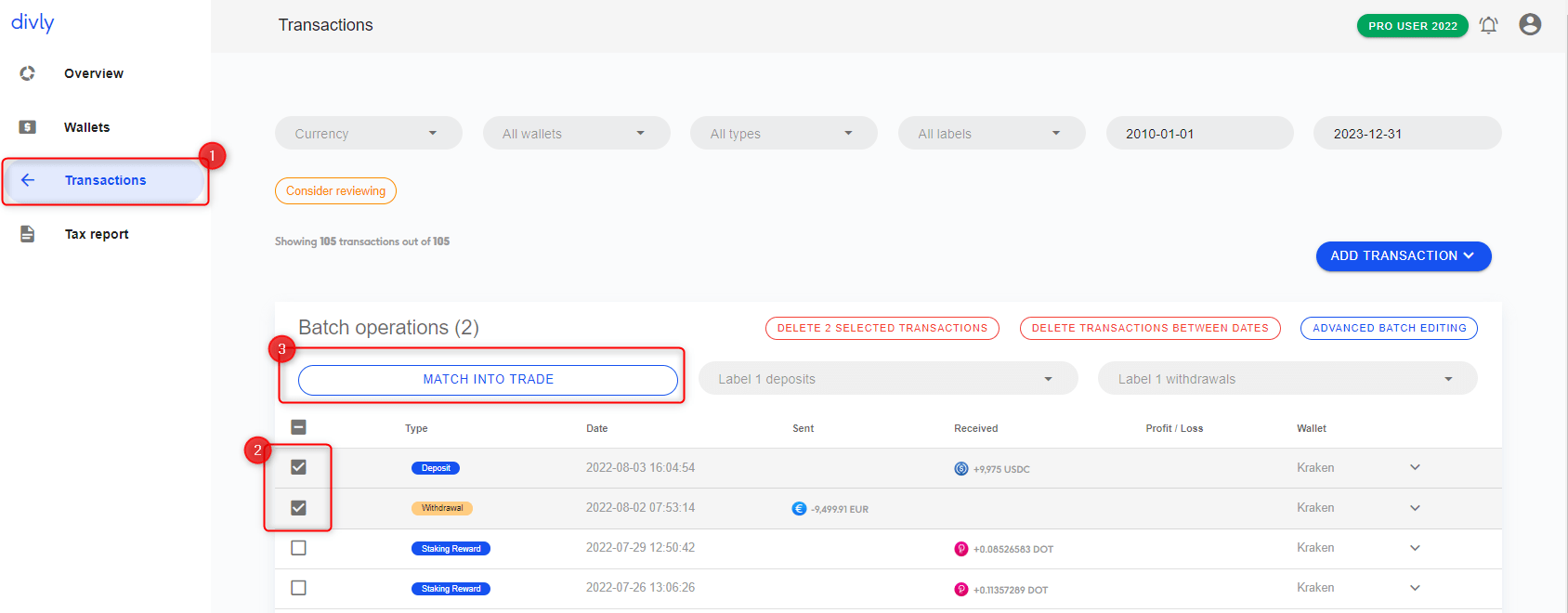 Match trade manually