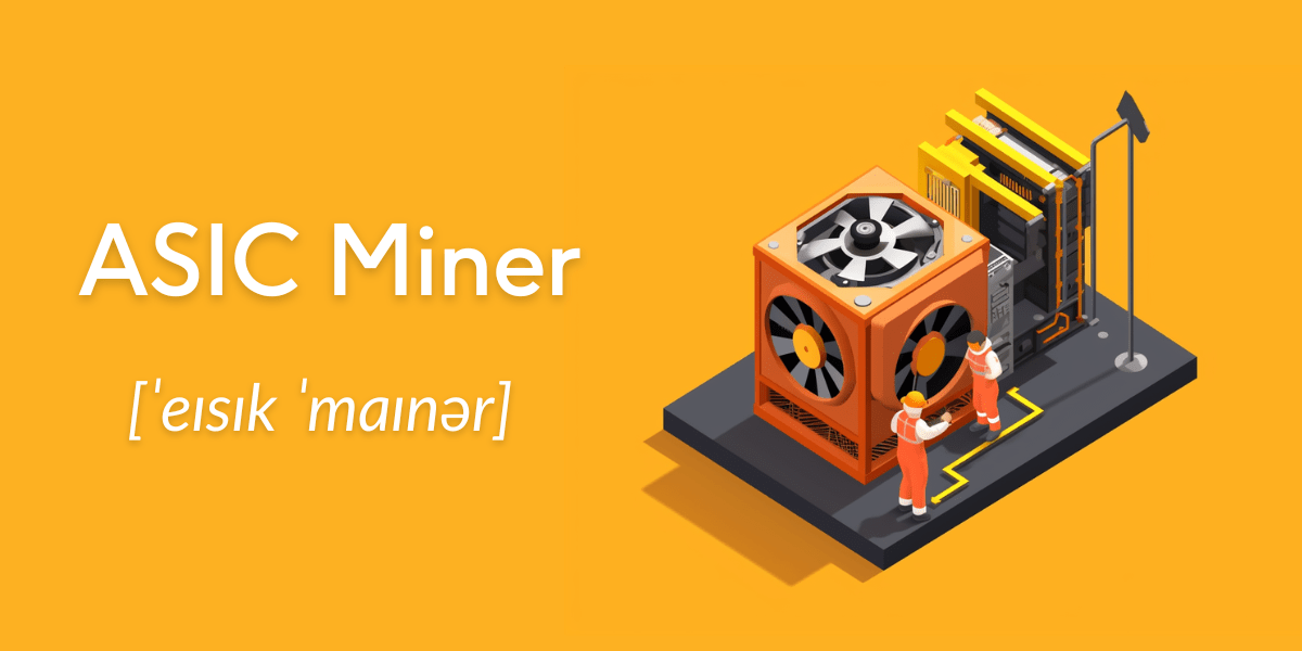 Grafische Darstellung der phonetischen Schreibweise von 'ASIC Miner' - Entdecken Sie effizientes Crypto-Mining mit ASIC Minern