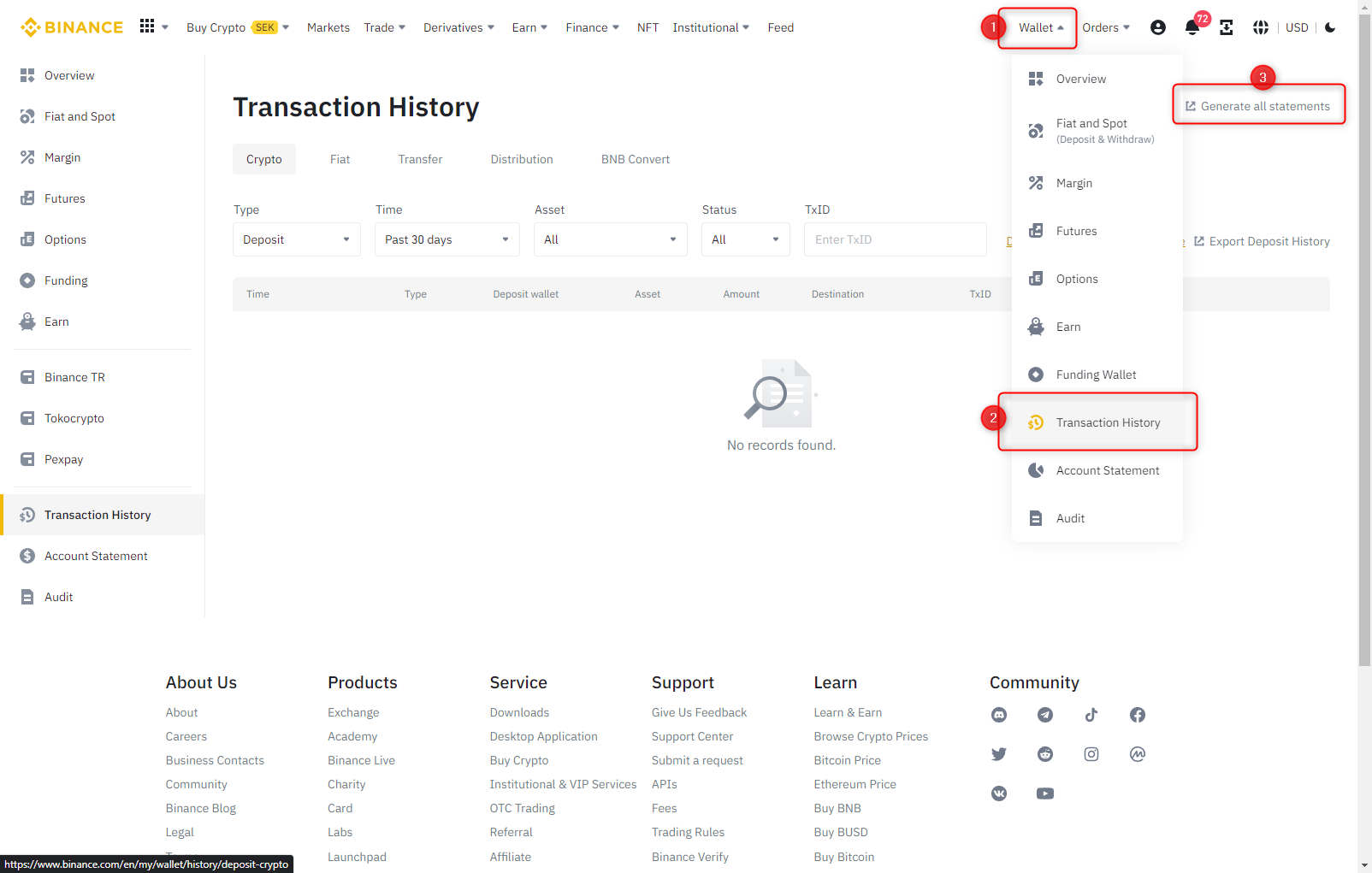 Hur man exporterar Binance-transaktioner steg ett