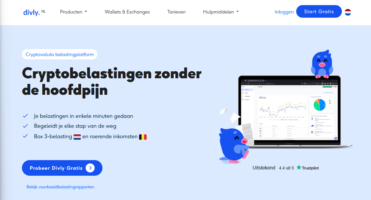 Divly helpt je bij je crypto belastingen