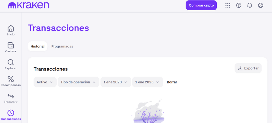 Cómo descargar un archivo de transacciones de Kraken